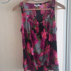 Cache pink floral tank top